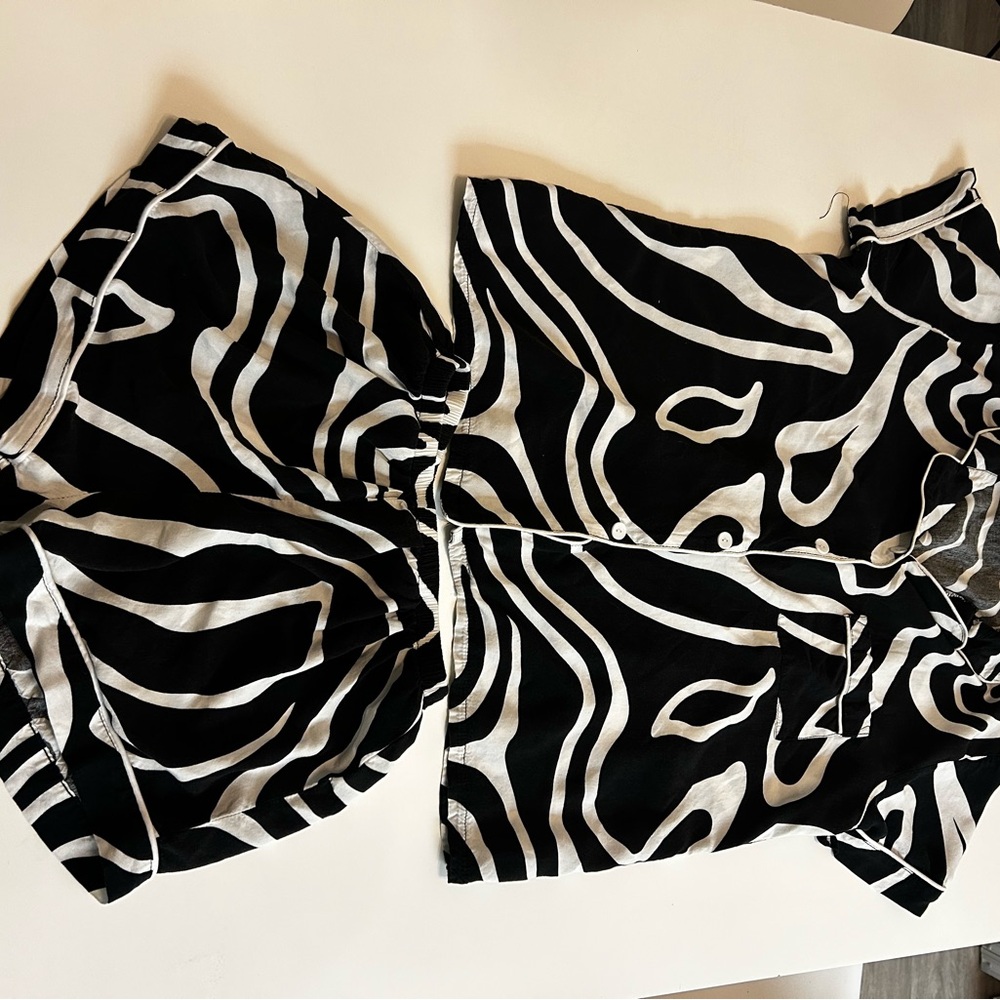 Zebra Print Two-Piece Set